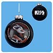 KISS Gene Simmons Demon and Logo Black Ball Ornament